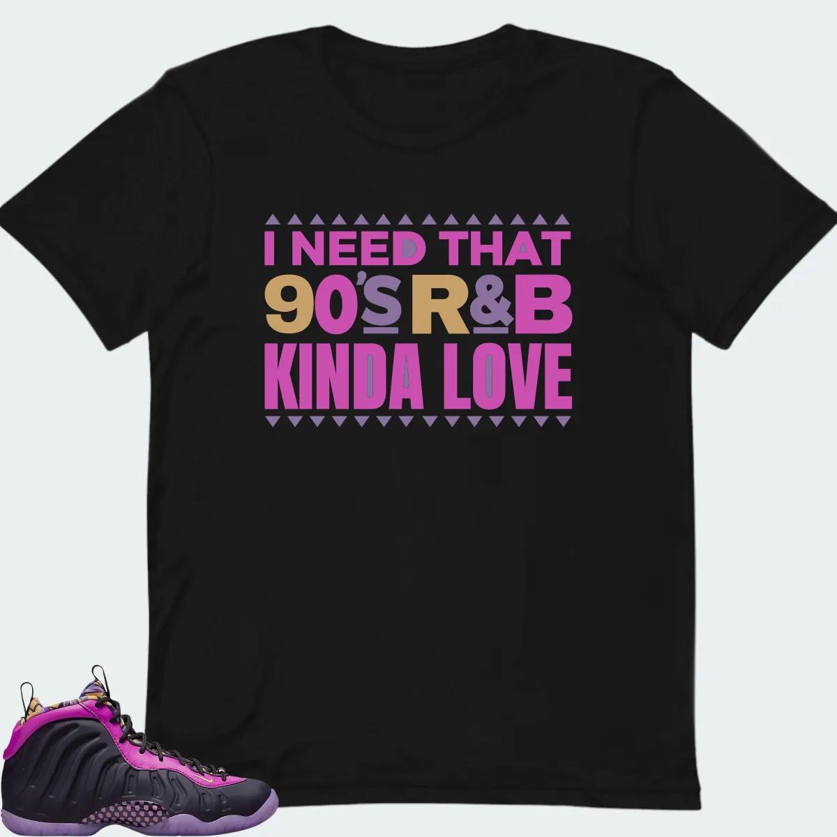 Nike Little Posite One Cave Purple (GS) Sneaker Matching T-Shirt(I Need That 90s R&B Kinda Love)