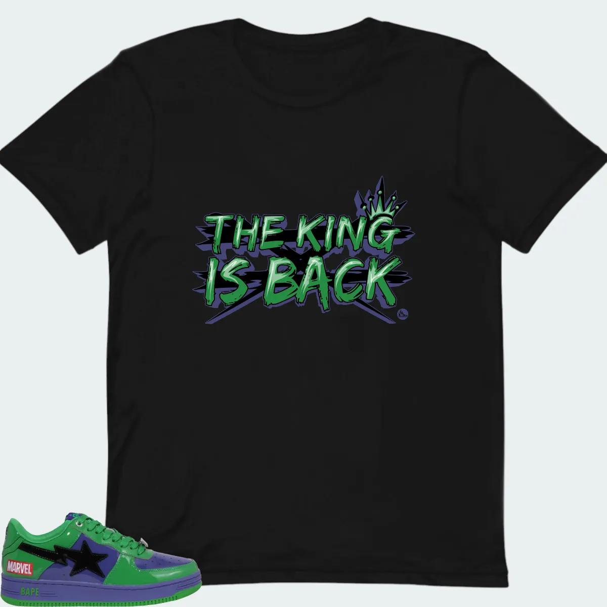 A Bathing Ape Bape Sta  Marvel Comics Hulk (2022) Sneaker Matching T-Shirt(The King is Back)