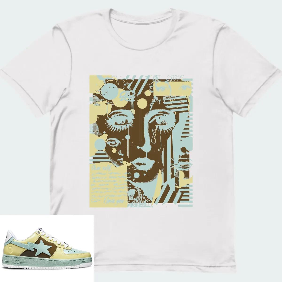 A Bathing Ape Bape Sta  Brown Beige Sneaker Matching T-Shirt(DEAR SELF)