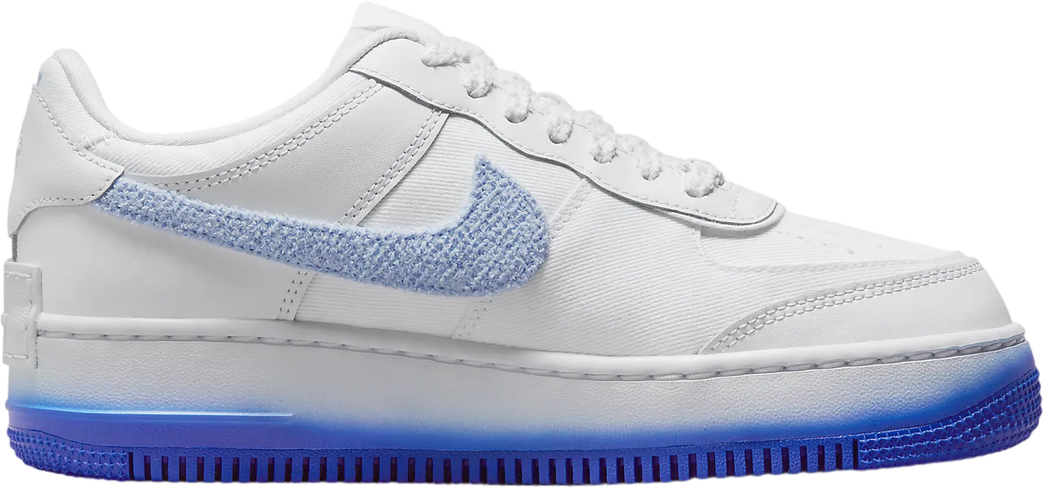 Nike Air Force 1 Shadow Low  White Blue Chenille