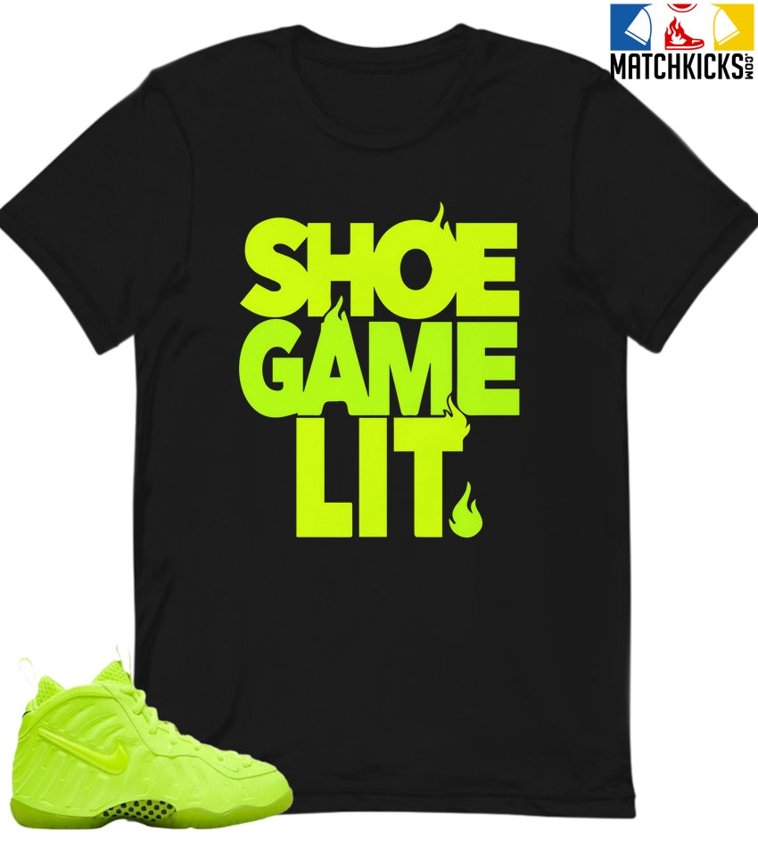 Nike Little Posite One Volt Ps Sneaker Matching T-Shirt - Black