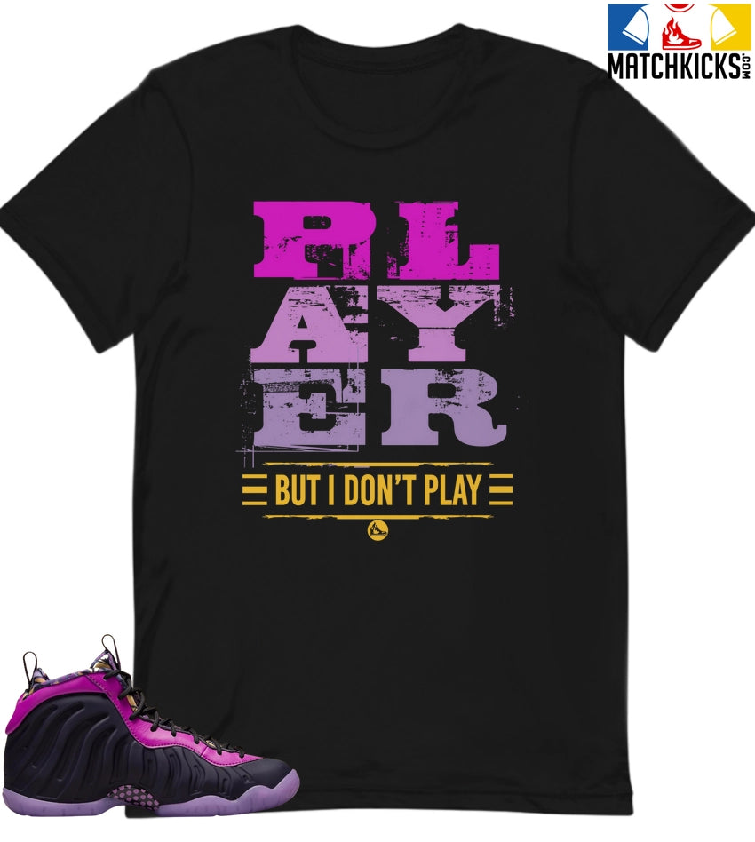 Nike Little Posite One Cave Purple Sneaker Matching T-Shirt - Black