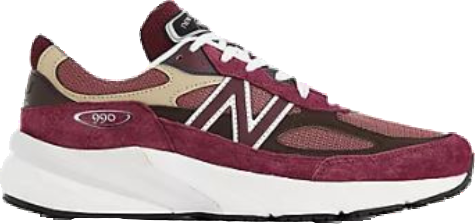 New Balance 990v6 MiUSA Teddy Santis Burgundy Tan