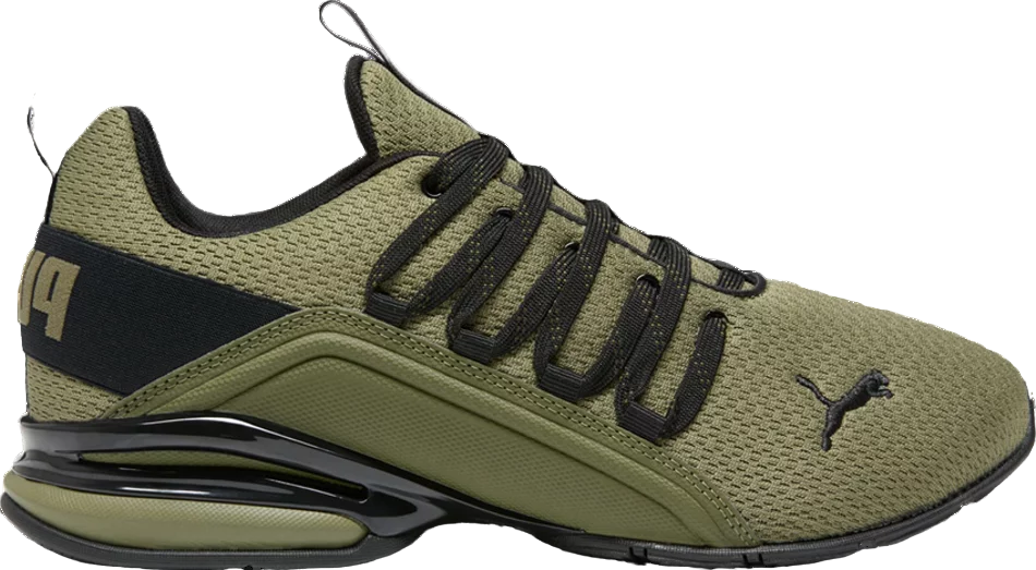 Puma Axelion Refresh Wide  Dark Green Moss Black