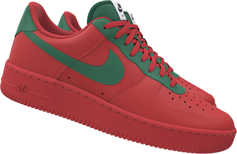 NIB NEW Mens NIKE Air Force 1 Low Christmas  Red Leather